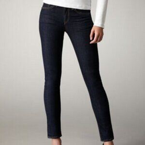 Rag and Bone High Rise Skinny Jean Dark Blue Wash Stretch 25